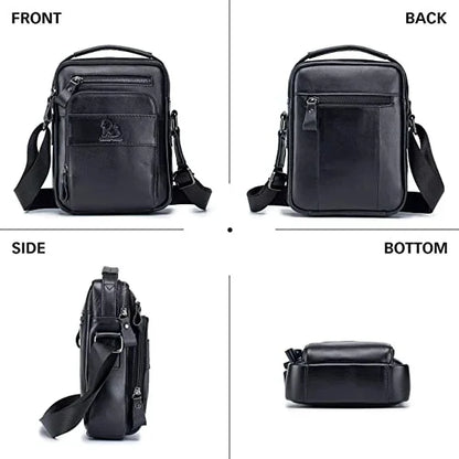 Vintage s Casual Men's Business Man Genuine Leather Crossbody Small Men Single Shoulder Messenger Bag