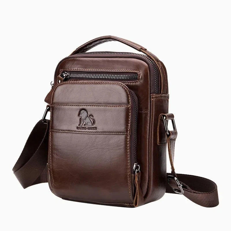 Vintage s Casual Men's Business Man Genuine Leather Crossbody Small Men Single Shoulder Messenger Bag