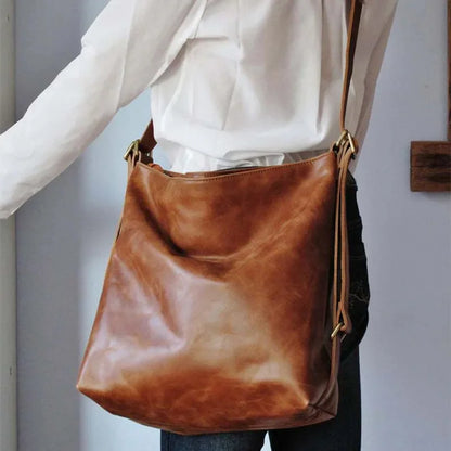 Vintage soft leather women's shoulder multifunction backpack large capacity female hand fashion crossbody bag
