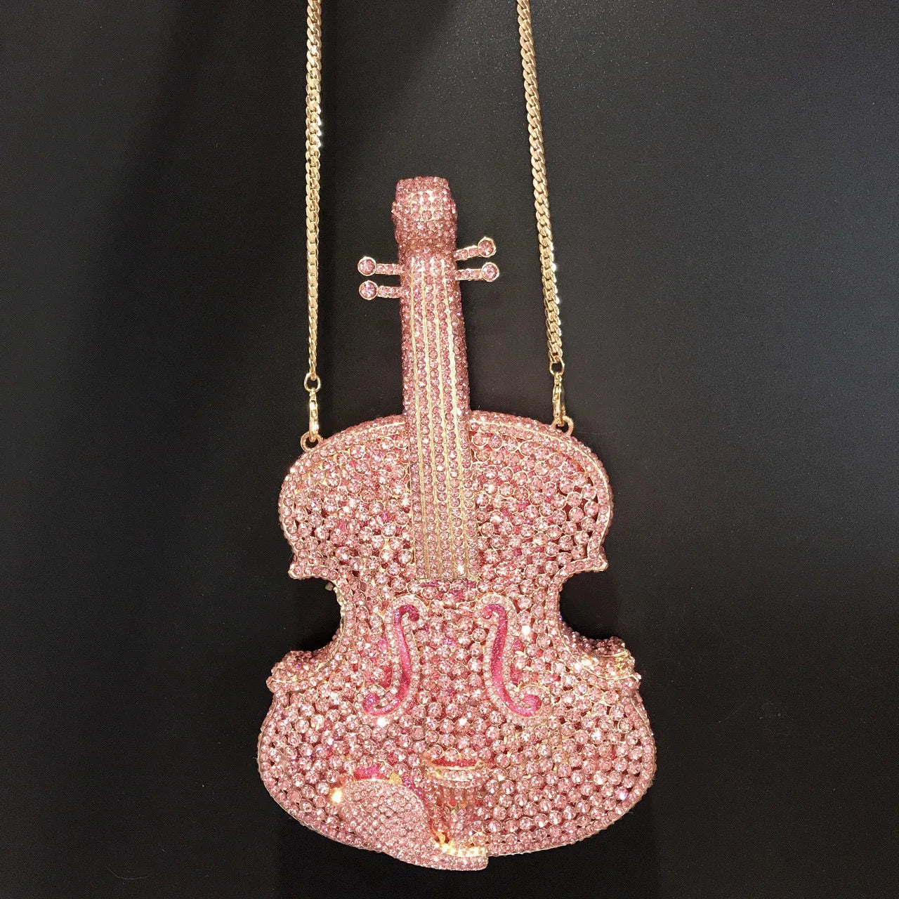 Violin Shaped Crystal Evening Clutch Bags Women 2024 Novelty Rhinestone Wedding Purses And Handbags Luxury Designer High Quality