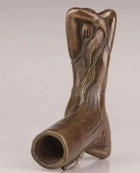 WALKING STICK CANE HEAD BRONZE CASTING WOMAN STATUE ACCESSORIES COLLECTABLE