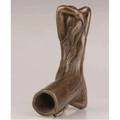 WALKING STICK CANE HEAD BRONZE CASTING WOMAN STATUE ACCESSORIES COLLECTABLE