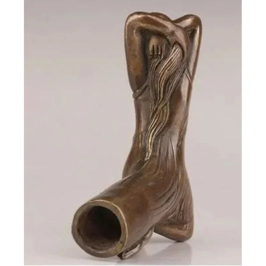 WALKING STICK CANE HEAD BRONZE CASTING WOMAN STATUE ACCESSORIES COLLECTABLE