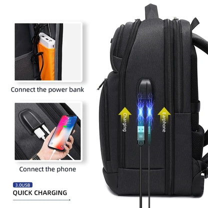 WIERSOON 18Inch Business Backpack Men USB Charging Laptop Travel Backpack Mochila for Women Free shipping