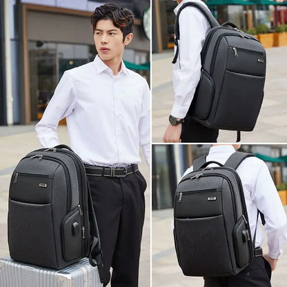 WIERSOON Black Backpack 40L Expandable  Men for 15.6 Inch Laptop Backpacks Male Large Capacity Mal