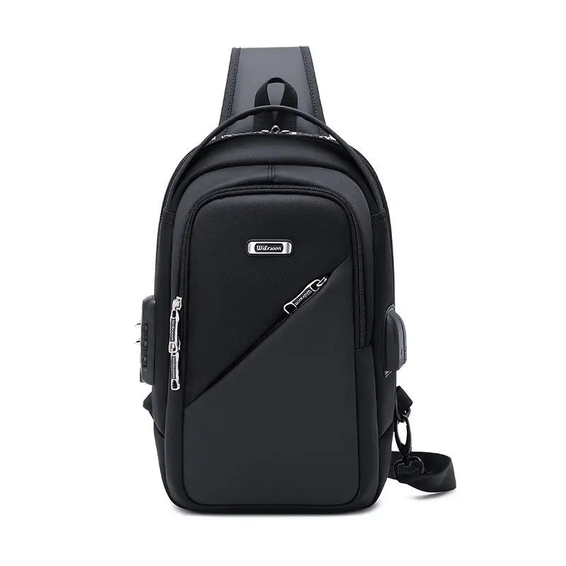 WIERSOON Hot Chest Bag Anti-thief Men Crossbody Bag Waterproof Shoulder Bags USB Charging Short Trip For Male Travel Pack