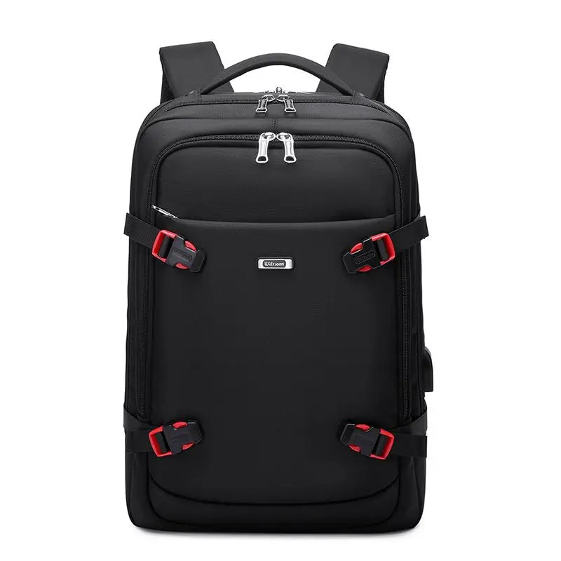 WIERSOON  Large backpack 42L Large Capacity Travel Backpack Men 17 inch Laptop USB Recharging Multi-layer Space Travel Male Bag