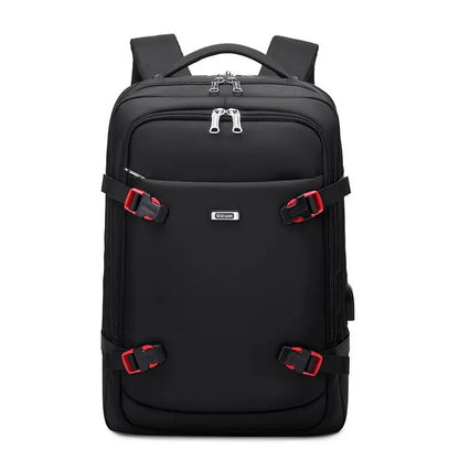 WIERSOON  Large backpack 42L Large Capacity Travel Backpack Men 17 inch Laptop USB Recharging Multi-layer Space Travel Male Bag