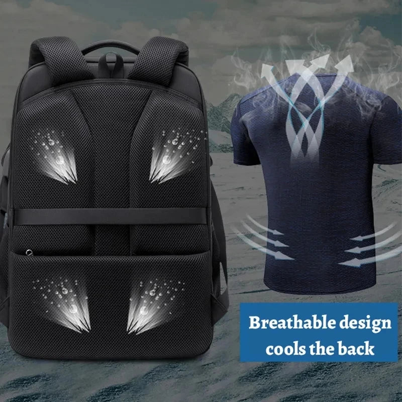 WIERSOON Multi-functional Backpack For Men Large Capacity Bag Business Travel Backpack Fashionable Lightweight Computer Bag
