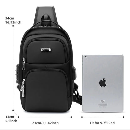 WIERSOON Tactical Chest  bag  New Anti-thief Men Crossbody