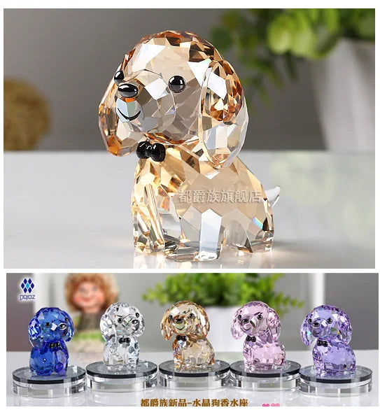 WOW # best gift # Wedding & Engagement Birthday Party Christmas  Anniversary Handicraft 3D color crystal Dog art sculpture
