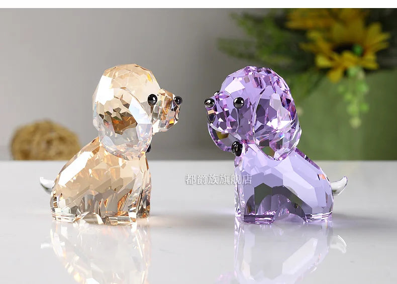 WOW # best gift # Wedding & Engagement Birthday Party Christmas  Anniversary Handicraft 3D color crystal Dog art sculpture