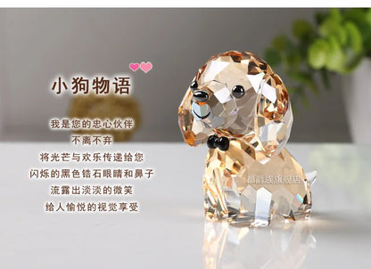 WOW # best gift # Wedding & Engagement Birthday Party Christmas  Anniversary Handicraft 3D color crystal Dog art sculpture
