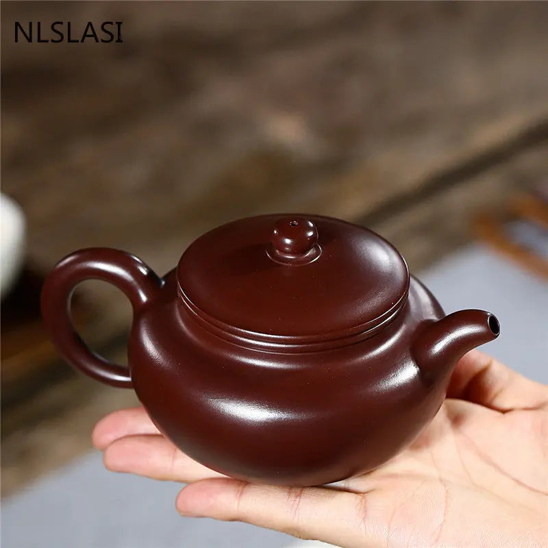 WSHYUFEI Authentic Yixing teapot zisha tea pot Raw ore Purple mud Chinese handmade kettle purple clay drinkware 210ml