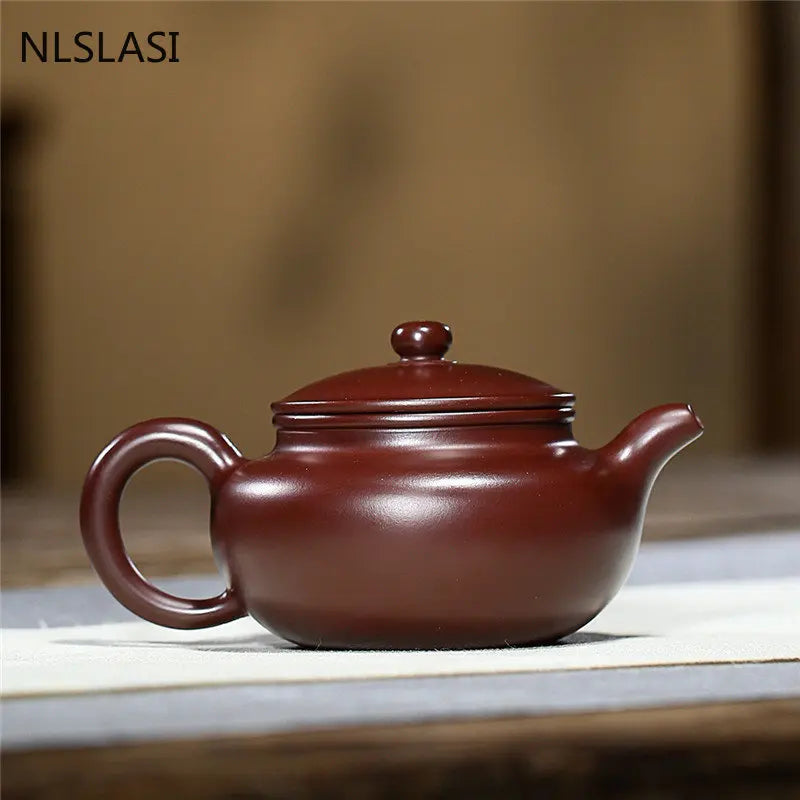 WSHYUFEI Authentic Yixing teapot zisha tea pot Raw ore Purple mud Chinese handmade kettle purple clay drinkware 210ml