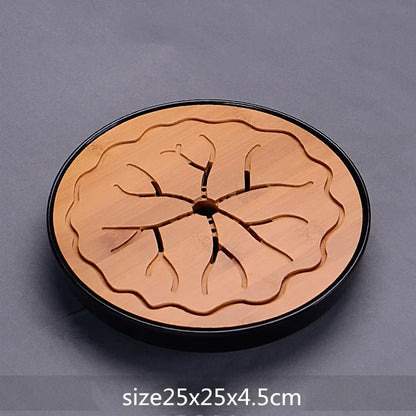 WSHYUFEI  China Bamboo Tray Tea Tray fruit dish Drainage Water Storage Table Tea Tea ceremony etiquette TeaAccessories