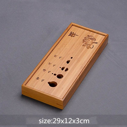 WSHYUFEI  China Bamboo Tray Tea Tray fruit dish Drainage Water Storage Table Tea Tea ceremony etiquette TeaAccessories