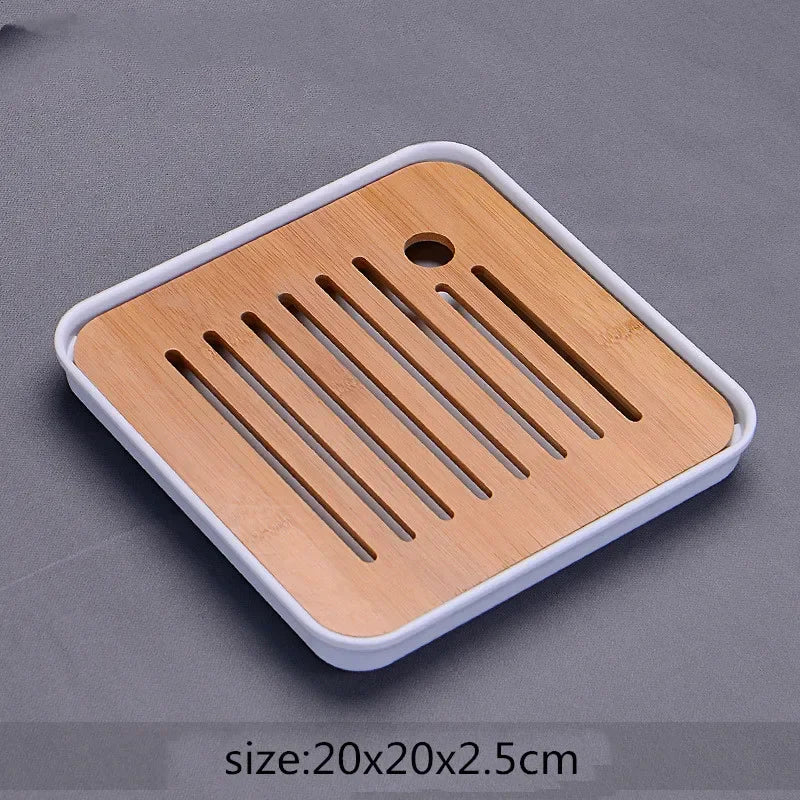 WSHYUFEI  China Bamboo Tray Tea Tray fruit dish Drainage Water Storage Table Tea Tea ceremony etiquette TeaAccessories