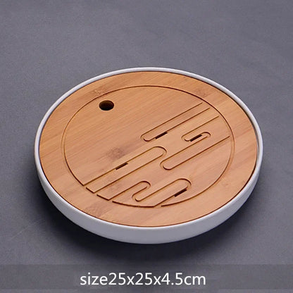 WSHYUFEI  China Bamboo Tray Tea Tray fruit dish Drainage Water Storage Table Tea Tea ceremony etiquette TeaAccessories