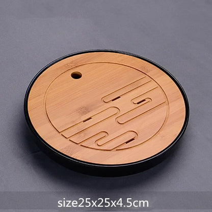 WSHYUFEI  China Bamboo Tray Tea Tray fruit dish Drainage Water Storage Table Tea Tea ceremony etiquette TeaAccessories