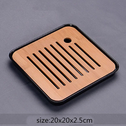 WSHYUFEI  China Bamboo Tray Tea Tray fruit dish Drainage Water Storage Table Tea Tea ceremony etiquette TeaAccessories