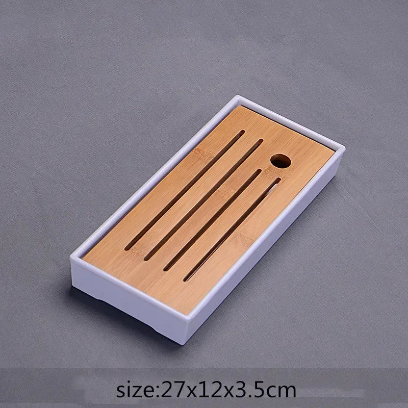 WSHYUFEI  China Bamboo Tray Tea Tray fruit dish Drainage Water Storage Table Tea Tea ceremony etiquette TeaAccessories
