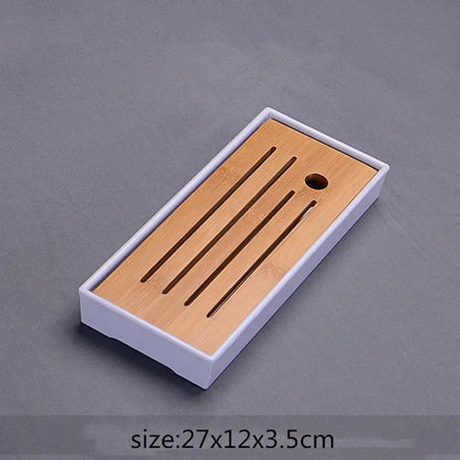 WSHYUFEI  China Bamboo Tray Tea Tray fruit dish Drainage Water Storage Table Tea Tea ceremony etiquette TeaAccessories