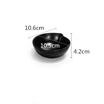 WSHYUFEI Melamine Noodle Bowl Black Food Grade Plastic Soup Bowl Sauce Relish Rice Bowl Spices Seasoning Dish Hot Pot Tableware
