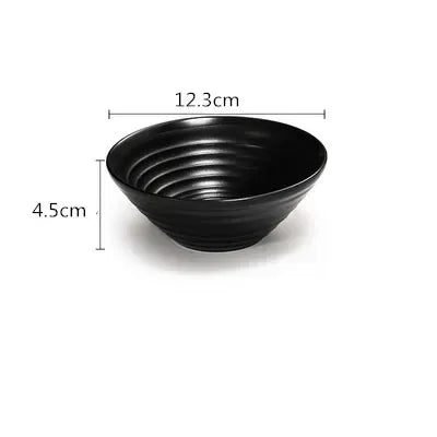 WSHYUFEI Melamine Noodle Bowl Black Food Grade Plastic Soup Bowl Sauce Relish Rice Bowl Spices Seasoning Dish Hot Pot Tableware