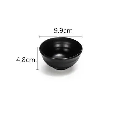 WSHYUFEI Melamine Noodle Bowl Black Food Grade Plastic Soup Bowl Sauce Relish Rice Bowl Spices Seasoning Dish Hot Pot Tableware