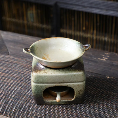 Wake up tea oven ceramic censer vaporizer candle holder sandalwood essential oil burning home fragrance