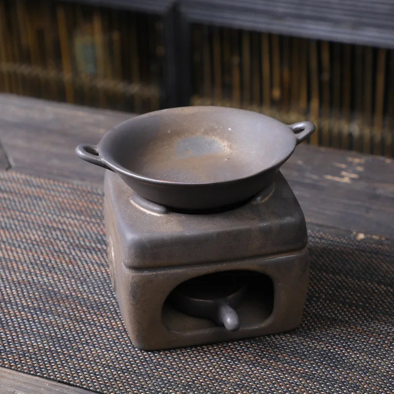 Wake up tea oven ceramic censer vaporizer candle holder sandalwood essential oil burning home fragrance
