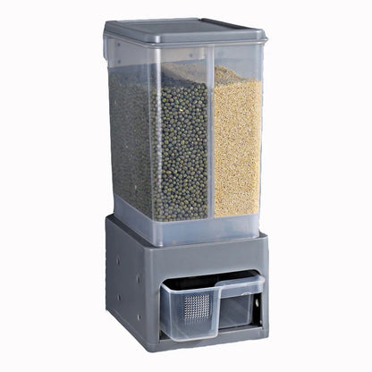 Wall Mounted Cereal Dispenser Moisture Proof Sealed Food Storage Box Rice Grain Storage Container Rice Bucket Kitchen Organizer