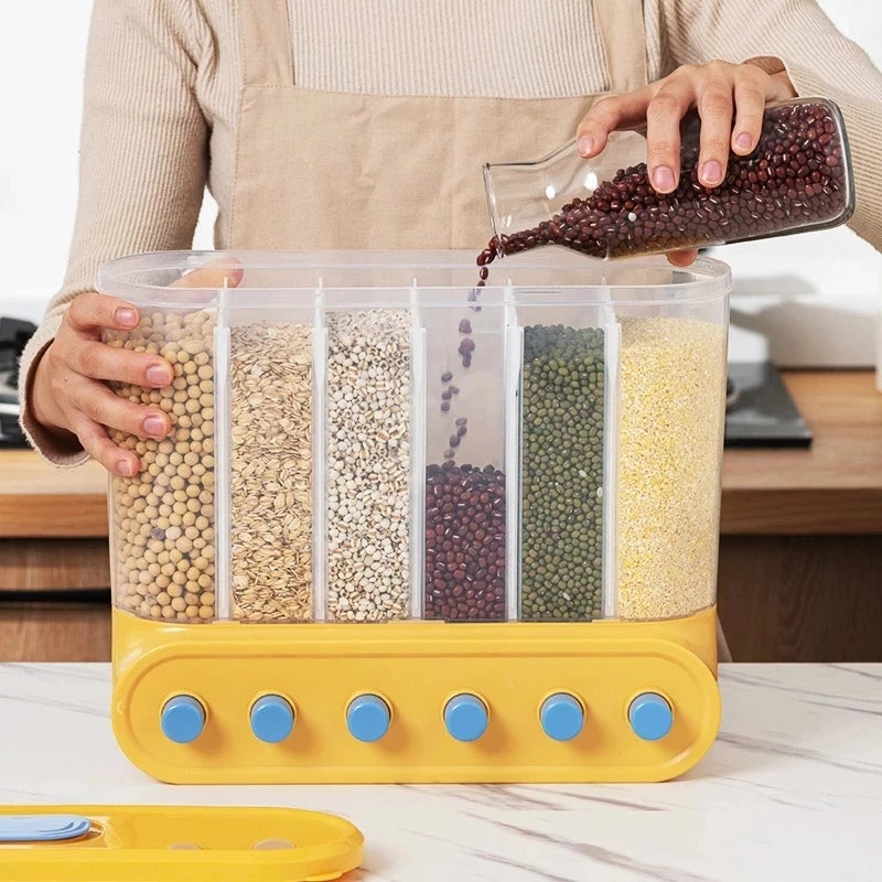 Wall-Mounted Kitchen Auto Cereal Dispenser Rice Dispenser Rice Storage bucket Grain Storage Tank Home Dry Food Ducket Container
