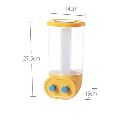Wall-Mounted Kitchen Auto Cereal Dispenser Rice Dispenser Rice Storage bucket Grain Storage Tank Home Dry Food Ducket Container