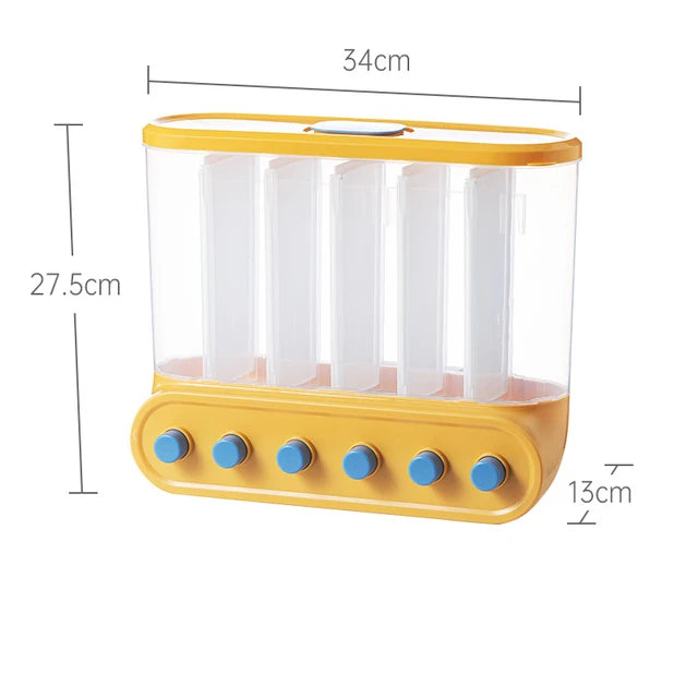 Wall-Mounted Kitchen Auto Cereal Dispenser Rice Dispenser Rice Storage bucket Grain Storage Tank Home Dry Food Ducket Container