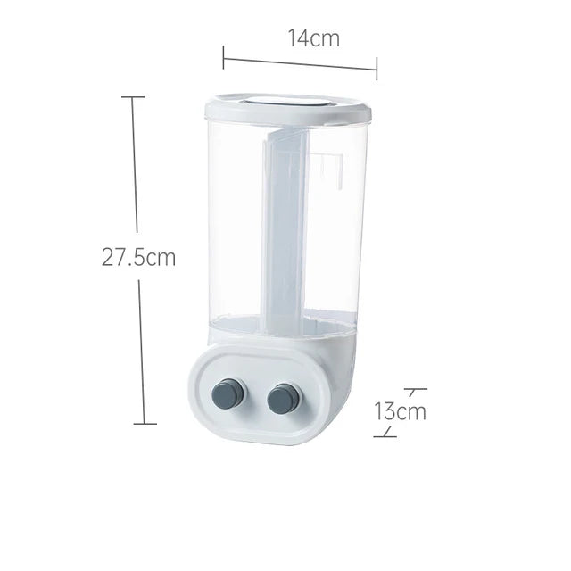 Wall-Mounted Kitchen Auto Cereal Dispenser Rice Dispenser Rice Storage bucket Grain Storage Tank Home Dry Food Ducket Container