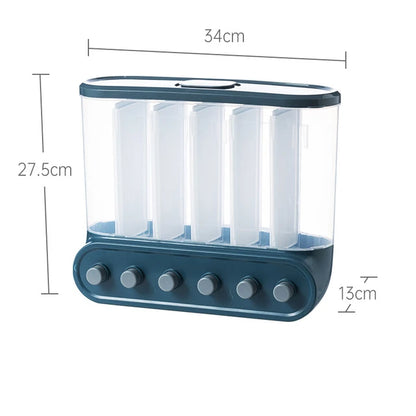 Wall-Mounted Kitchen Auto Cereal Dispenser Rice Dispenser Rice Storage bucket Grain Storage Tank Home Dry Food Ducket Container