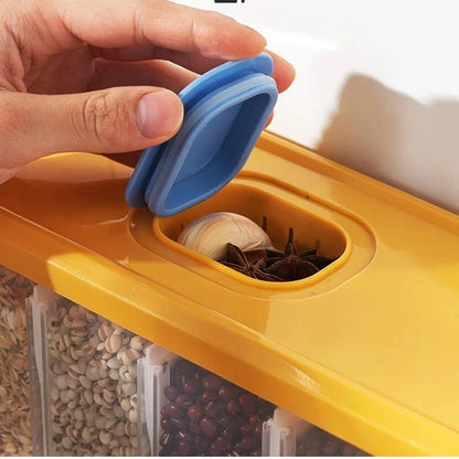 Wall-Mounted Kitchen Auto Cereal Dispenser Rice Dispenser Rice Storage bucket Grain Storage Tank Home Dry Food Ducket Container