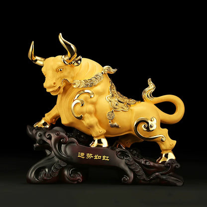 Wall Street Bull Decorative Statue Resin Sculpture Lucky Bull Ornament Domineering home living room bedroom decoration crafts