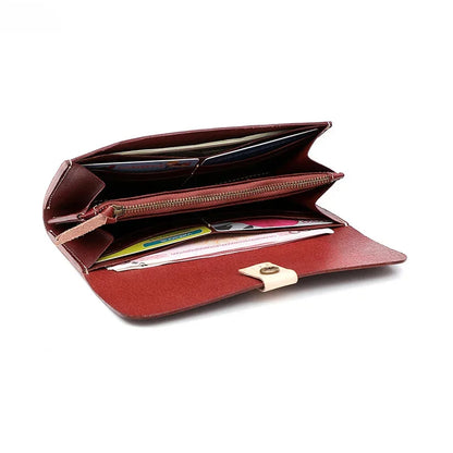 Wallet For Women New Fashion Genuine Leather Long Purse Female Many Compartments Cell Phone Card Holder Wallets Cartera