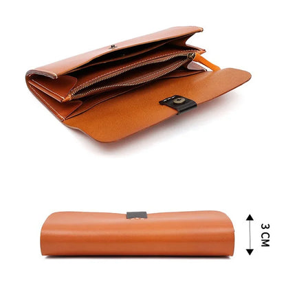 Wallet For Women New Fashion Genuine Leather Long Purse Female Many Compartments Cell Phone Card Holder Wallets Cartera