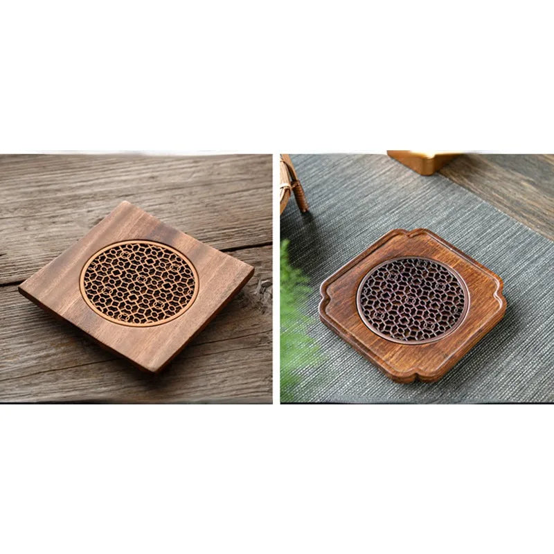 Walnut Teapot Mat Household Pot Holder Coaster Tea Mat Tea Ceremony Zero Matching Teapot Support Kung Fu Tea Set Accessories