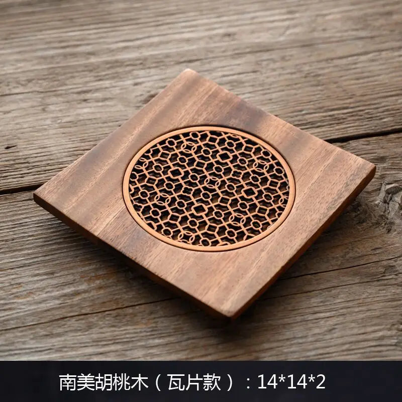 Walnut Teapot Mat Household Pot Holder Coaster Tea Mat Tea Ceremony Zero Matching Teapot Support Kung Fu Tea Set Accessories