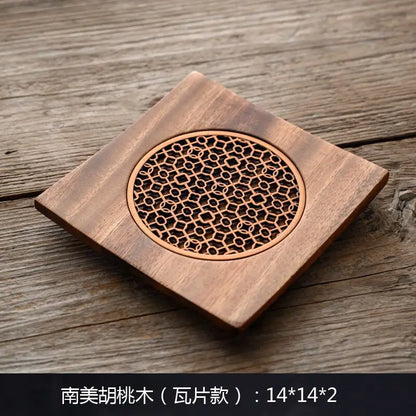 Walnut Teapot Mat Household Pot Holder Coaster Tea Mat Tea Ceremony Zero Matching Teapot Support Kung Fu Tea Set Accessories