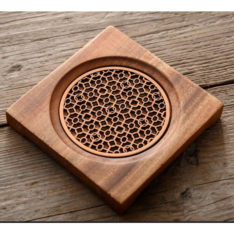 Walnut Teapot Mat Household Pot Holder Coaster Tea Mat Tea Ceremony Zero Matching Teapot Support Kung Fu Tea Set Accessories