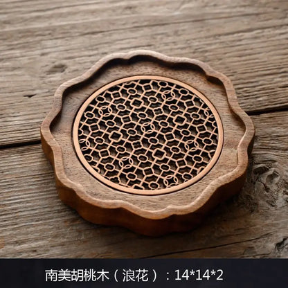 Walnut Teapot Mat Household Pot Holder Coaster Tea Mat Tea Ceremony Zero Matching Teapot Support Kung Fu Tea Set Accessories