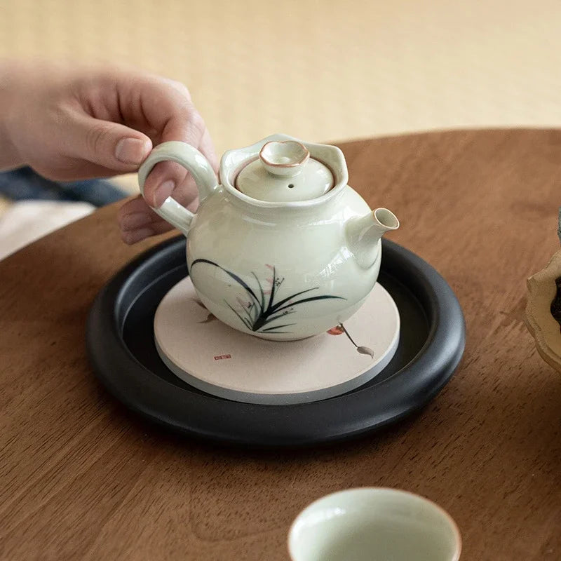 Water Absorption Melamine Pot Bearing Holder Luxury Water Storage Teaware Support Dry Brew Table Tea Tray Tea Items Ornaments