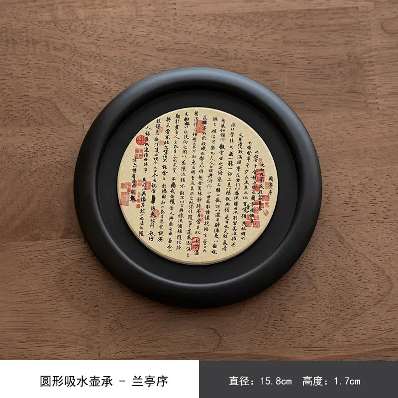 Water Absorption Melamine Pot Bearing Holder Luxury Water Storage Teaware Support Dry Brew Table Tea Tray Tea Items Ornaments