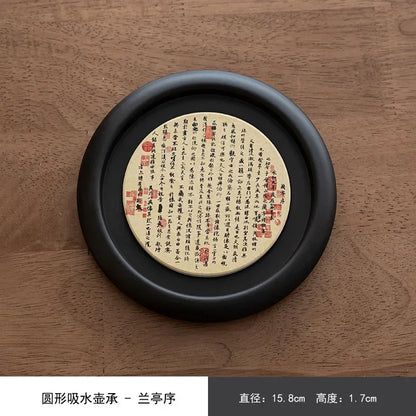 Water Absorption Melamine Pot Bearing Holder Luxury Water Storage Teaware Support Dry Brew Table Tea Tray Tea Items Ornaments